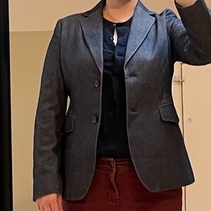 Banana Republic Classic Denim Jean Blazer Jacket, Size 6